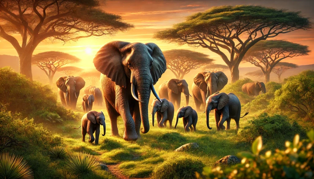Baby Elephant
Elephant Matriarch
Mother and Calf
Jungle Scene
Emotional Bond
