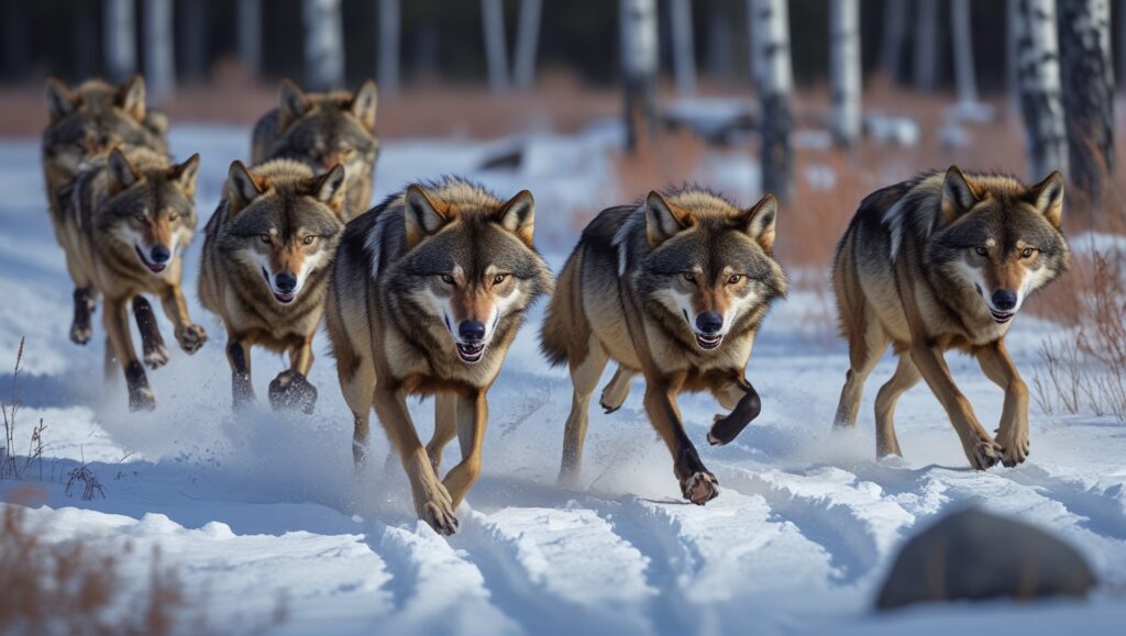 The Social Structures of Wolf Packs: How They Work Together